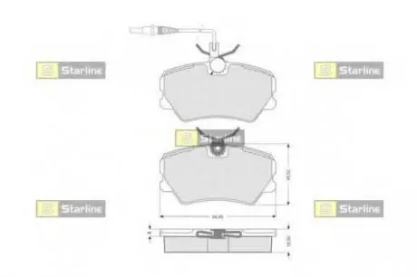 Гальмівні колодки дискові STARLINE BD S041
