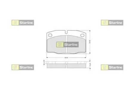 Гальмівні колодки дискові STARLINE BD S021