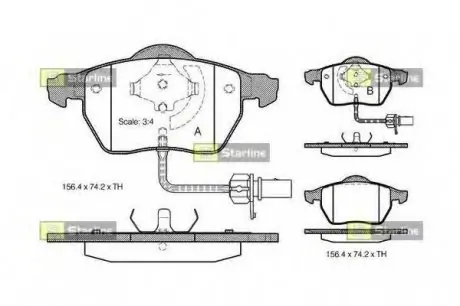 Гальмівні колодки дискові STARLINE BD S301
