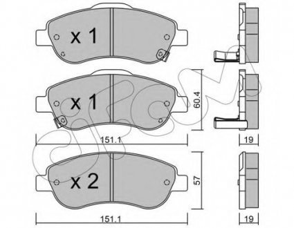 Колодка торм. HONDA CR-V III передн. CIFAM 822-789-0 (фото 1)