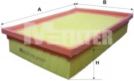 Фильтр воздушный Citroen, Peugeot M-FILTER K761