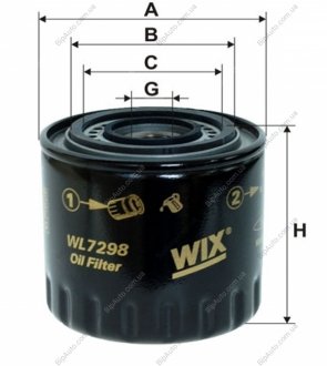 Фільтр оливний WIX WIX FILTERS WL7298