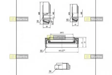 Підшипник колісний STARLINE LO 03429