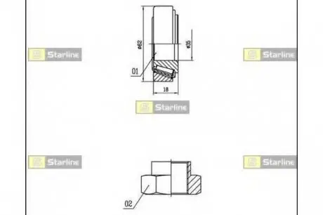Подшипник ступицы колеса, к-кт. STARLINE LO 01431