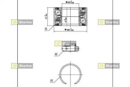 Підшипник колісний STARLINE LO 01410