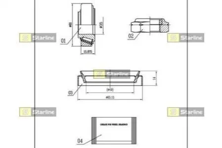 Подшипник ступицы колеса, к-кт. STARLINE LO 00740