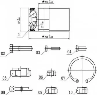Подшипник ступицы колеса, к-кт. STARLINE LO 00575
