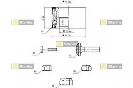 Підшипник колісний STARLINE LO 01355