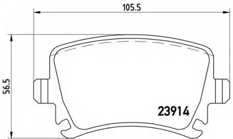 Тормозные колодки дисковые, к-кт. BREMBO P85 095