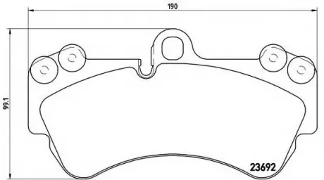 Тормозные колодки дисковые, к-кт. BREMBO P85 069