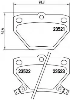 Гальмівні колодки дискові, к-кт. BREMBO P83 052
