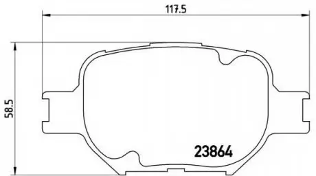 Тормозные колодки дисковые, к-кт. BREMBO P83 054