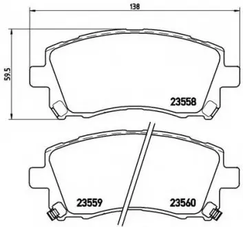 Тормозные колодки дисковые, к-кт. BREMBO P78 010