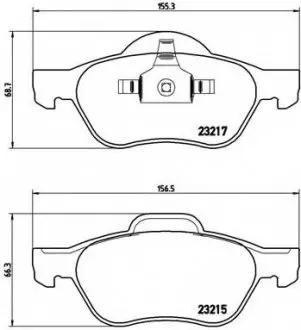 Тормозные колодки дисковые, к-кт. BREMBO P68 048