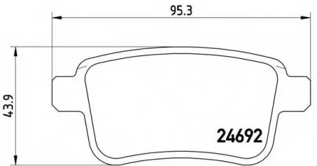 Тормозные колодки дисковые, к-кт. BREMBO P68 043 (фото 1)
