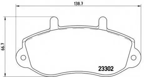 Гальмівні колодки дискові, к-кт. BREMBO P68 025
