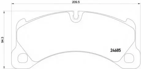 Тормозные колодки дисковые, к-кт. BREMBO P65 026