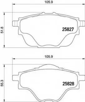Гальмівні колодки дискові BREMBO P61 124