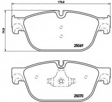 Гальмівні колодки дискові, к-кт. BREMBO P61 115