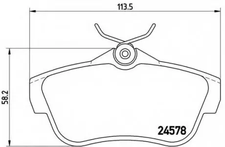 Тормозные колодки дисковые, к-кт. BREMBO P61 095