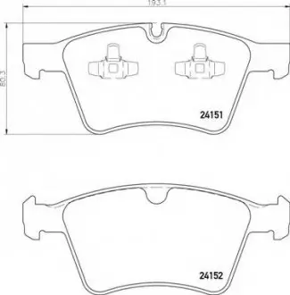 Тормозные колодки дисковые, к-кт. BREMBO P50 115