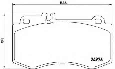 Тормозные колодки дисковые, к-кт. BREMBO P50 087