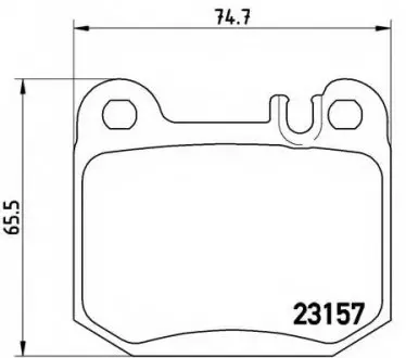 Тормозные колодки дисковые, к-кт. BREMBO P50 043 (фото 1)