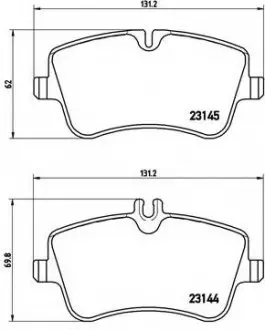 Тормозные колодки дисковые, к-кт. BREMBO P50 045