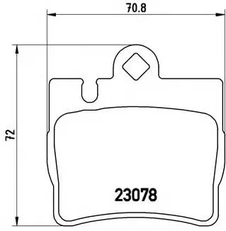 Тормозные колодки дисковые, к-кт. BREMBO P50 042