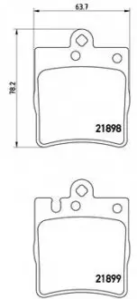 Тормозные колодки дисковые, к-кт. BREMBO P50 033