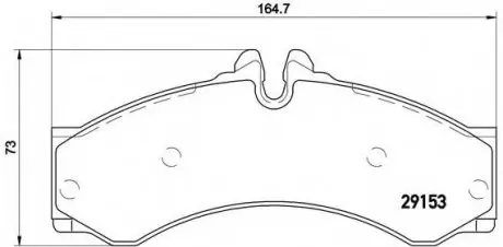 Тормозные колодки дисковые, к-кт. BREMBO P50 028