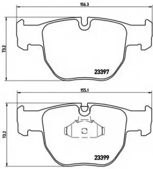 Тормозные колодки дисковые, к-кт. BREMBO P44 012 (фото 1)