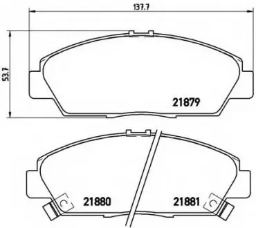Гальмівні колодки дискові BREMBO P28 021 (фото 1)