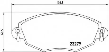 Тормозные колодки дисковые, к-кт. BREMBO P24 060 (фото 1)