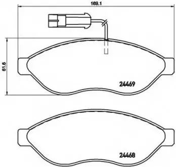 Гальмівні колодки дискові BREMBO P23 144