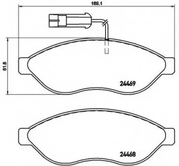 Гальмівні колодки дискові BREMBO P23 143