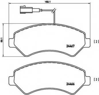 Гальмівні колодки дискові BREMBO P23 136