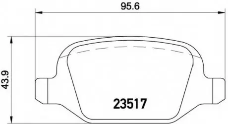 Тормозные колодки дисковые, к-кт. BREMBO P23 065