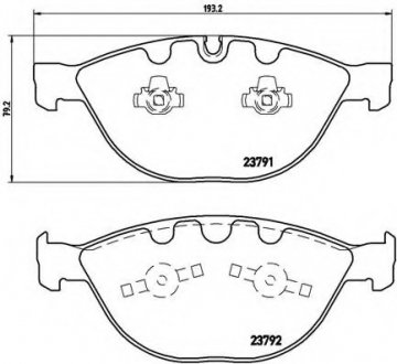 Тормозные колодки дисковые, к-кт. BREMBO P06 047 (фото 1)