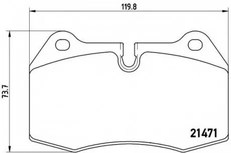 Тормозные колодки дисковые, к-кт. BREMBO P06 018