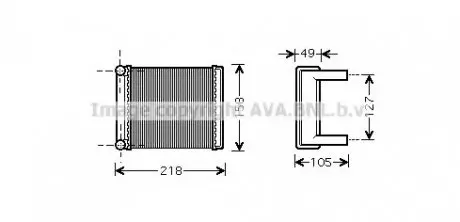 Радиатор отопителя SPRINTER ALL 95-06 (AVA) AVA COOLING MSA6385