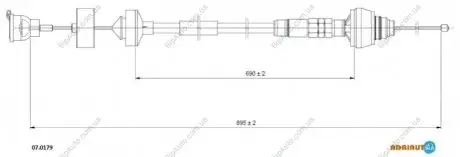 Трос сцепления CITROEN BERLINGO ADRIAUTO 07.0179