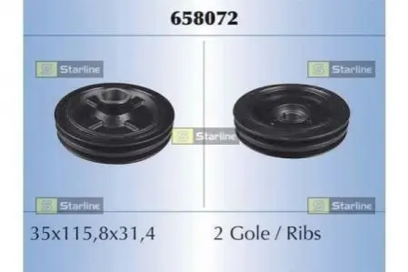 Ременный шкив, коленчатый вал STARLINE RS 658072