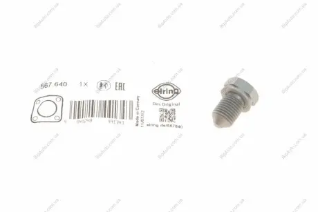 Заглушка нарізна зливу оливи VW Caddy III/T5/Craft ELRING 567.640