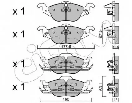 Колодка гальм. OPEL ASTRA G передн. CIFAM 822-257-0
