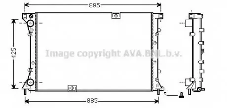 Радиатор 2.5 DTi 16V [8200.019.380] AVA AVA COOLING RT 2313