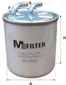 Фільтр паливний M-FILTER DF3500 (фото 1)