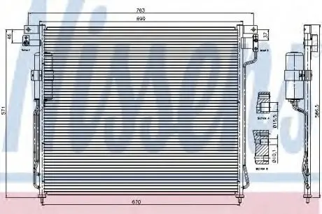 Конденсатор кондиционера NISSAN NISSENS 94879