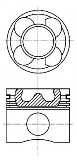 Поршень FIAT 69,60 1,3TD 16V 03- NURAL 87-137600-00