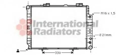 Радиатор MBW210 E-KL MT/AT +AC 97- Van Wezel 30002283